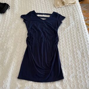 Maternity Body-Con Navy Blue Dress